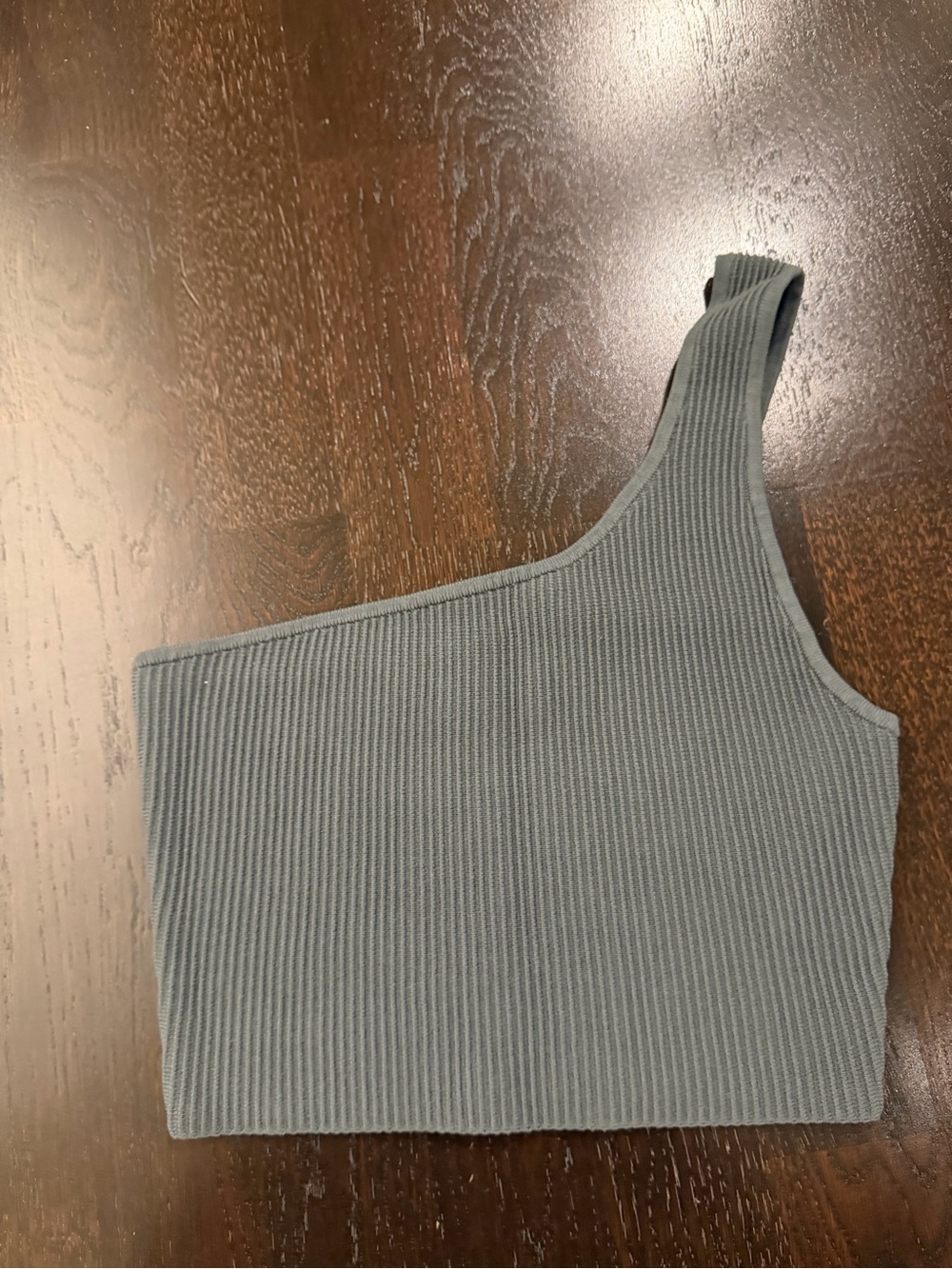 Babaton One-Shoulder Ribbed Crop Top